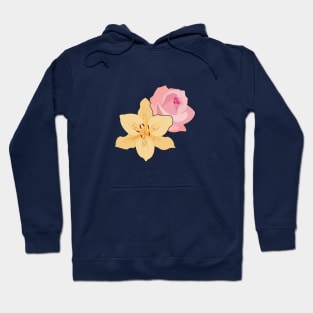 Pink Rose & Day Lily Hoodie